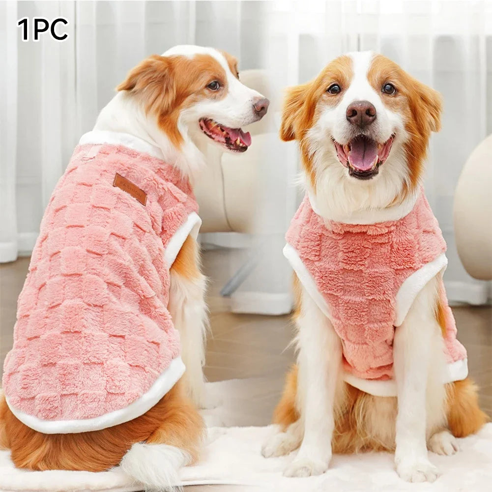 Warm Flannel Dog Sweater Winter Pet Pullover Vest