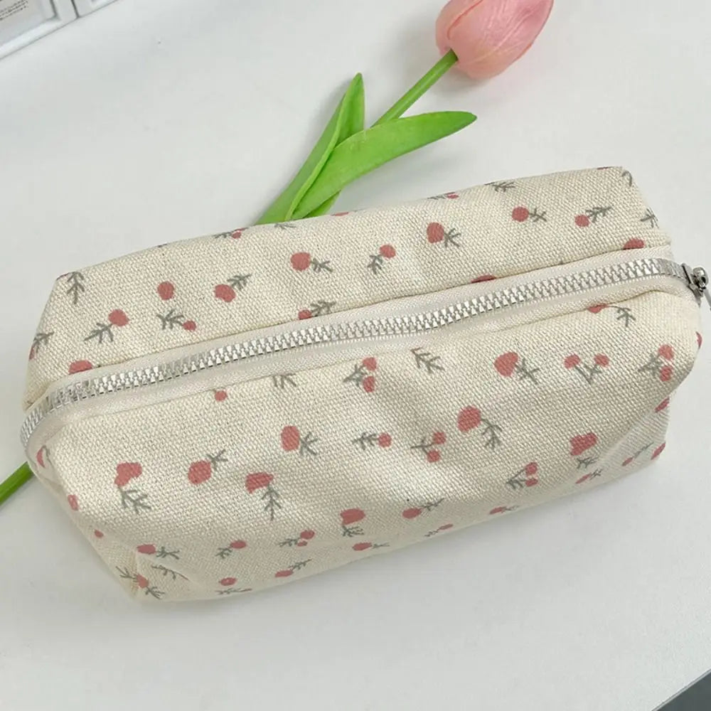 Floral Pencil Case Large Capacity Stationery Organizer