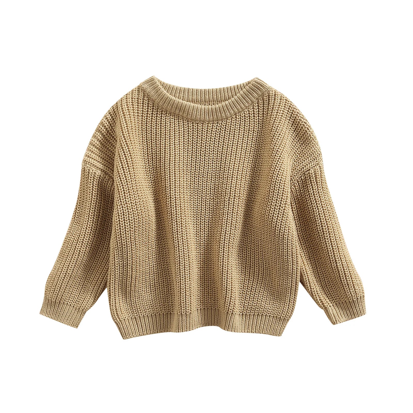Baby Knit Sweater Long Sleeve Cotton Pullover for Newborns 0–9 Months