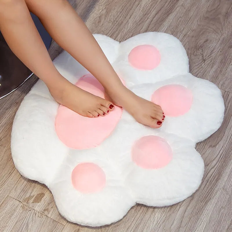 Cat Paw Plush Floor Cushion Soft Seat Pad for Chair Sofa