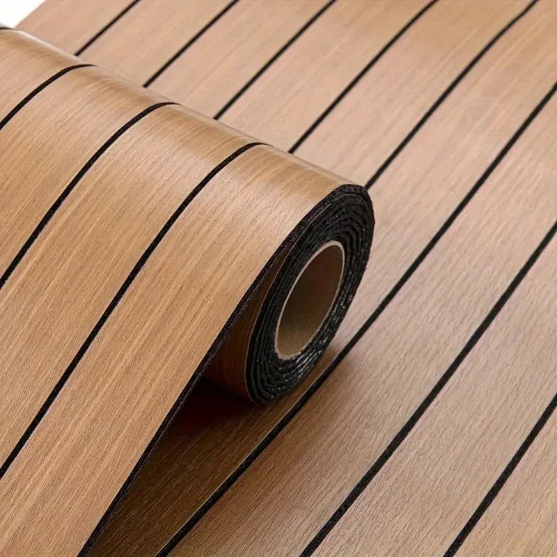 3D Wood Grain Wallpaper Self Adhesive Waterproof Removable DIY Wall Ceiling Decor