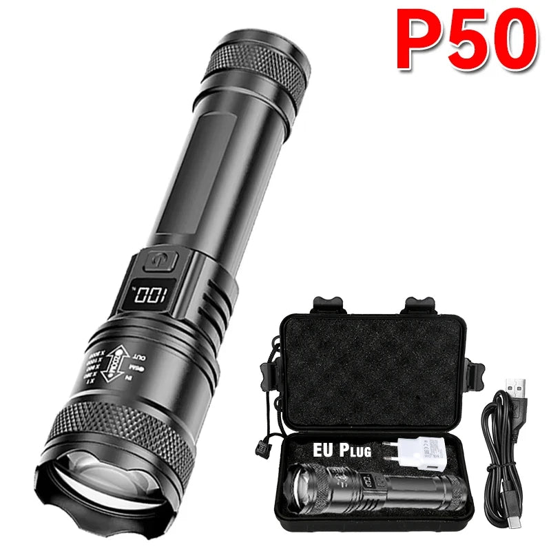 Ultra Bright LED Flashlight 2000LM Rechargeable
