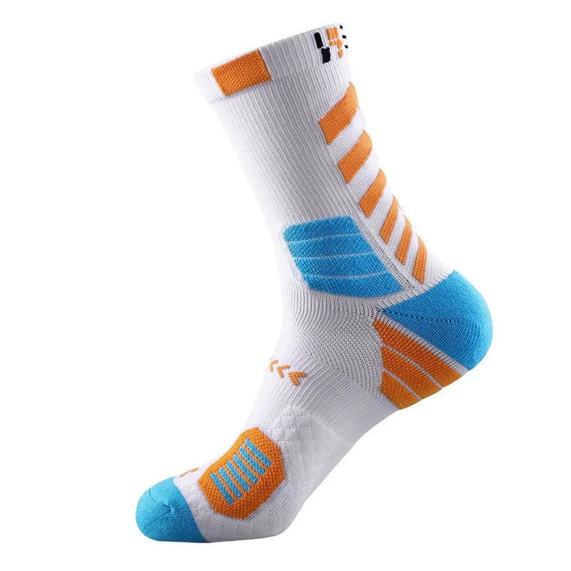 High Top Basketball Socks Cushioned Terry Breathable Moisture Wicking Sports Socks