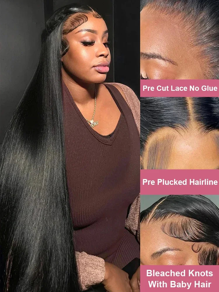 Bone Straight Wig – 220 Density HD Lace Front Human Hair Wig (Extra Long)