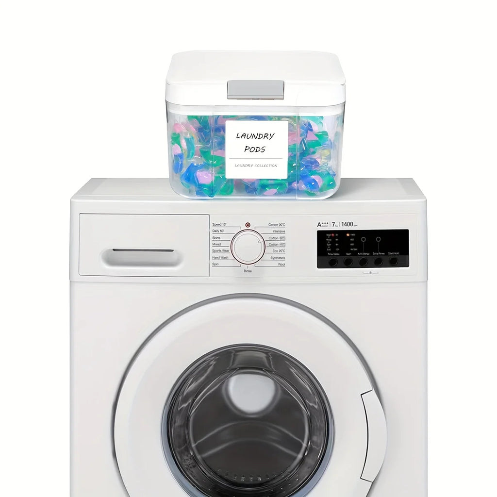 Laundry Pod Container with Lid Sealed Pop Up Large Capacity Organizer Box