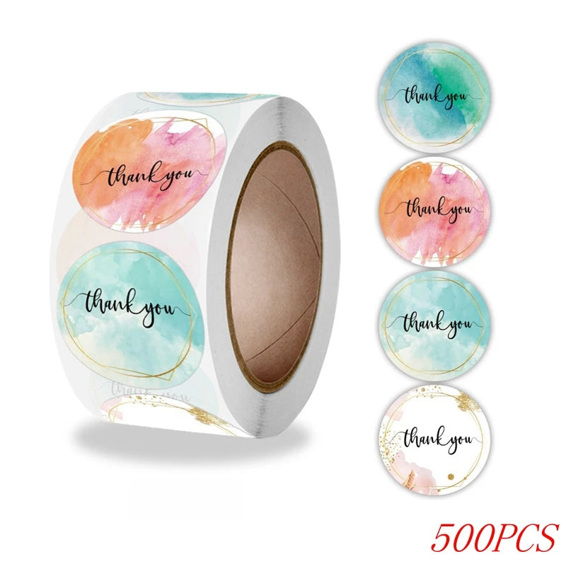 Thank You Stickers Roll – Elegant Packaging Labels for Small Business & Gift Wrapping
