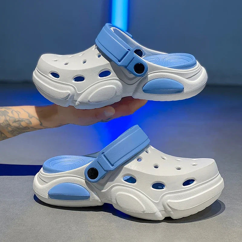Chunky Thick Sole Clogs Men Women Platform Crocs Style Non Slip EVA Garden Shoes Comfortable Slip On Sandals