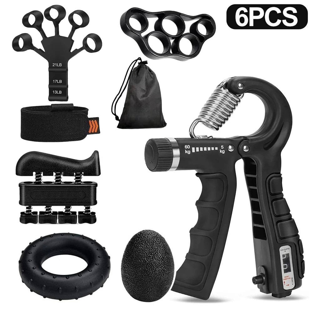 Adjustable Hand Gripper 5–60kg Finger Wrist Strength Trainer Fitness Exerciser