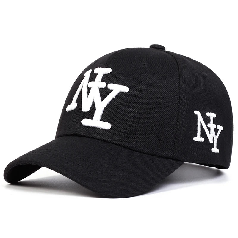 NY Letter Embroidered Leopard Print Baseball Cap