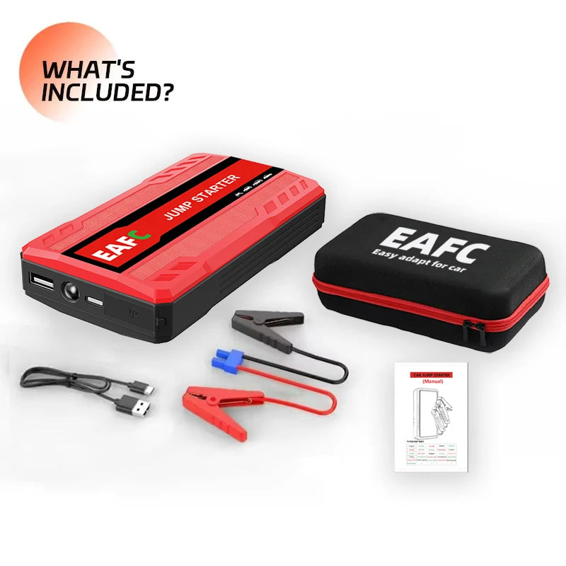 Portable Car Jump Starter 600A 12V – Emergency Battery Booster Power Bank for Petrol Vehicles