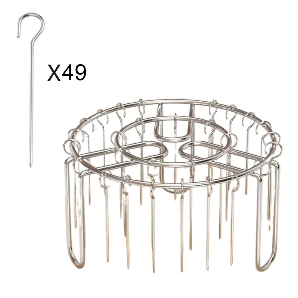Stainless Steel Vertical BBQ Skewer Grill Rack Holder
