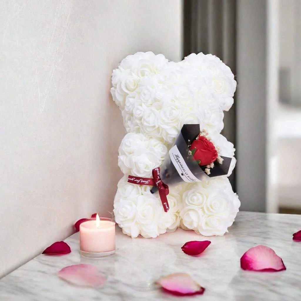 Teddy Bear Foam Rose Bouquet for Mother’s Day Gift