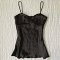 Women Polka Dot Vintage Camisole Crop Top Y2K Sleeveless Halter Summer Top
