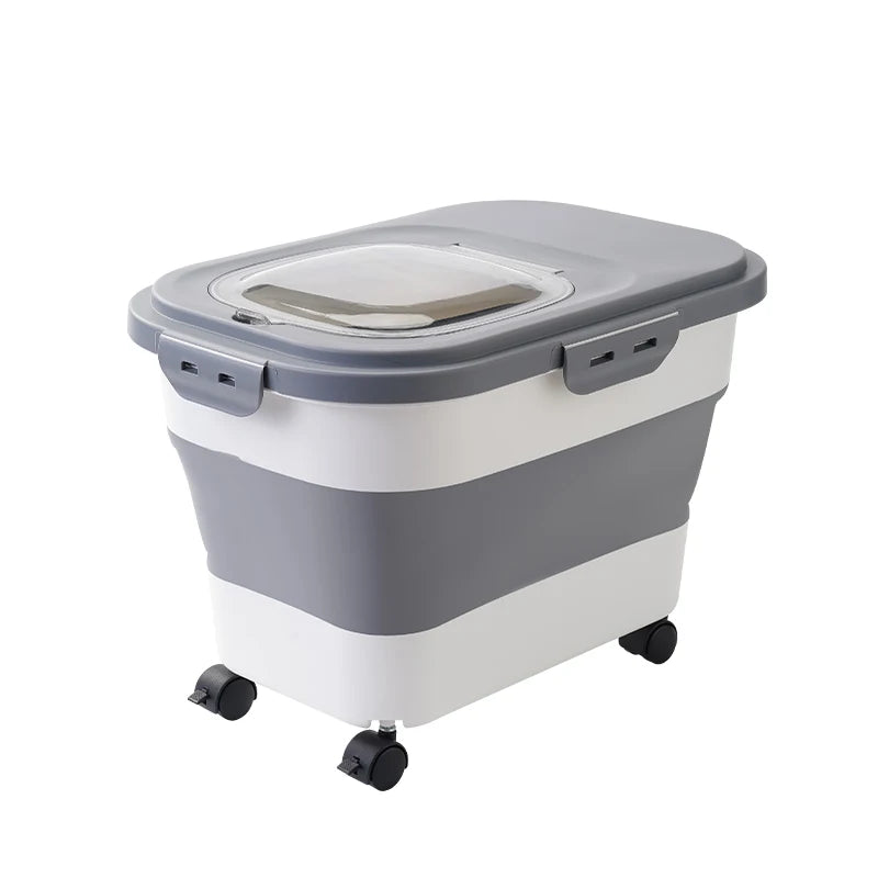 Pet Food Storage Container Airtight Collapsible Dog Cat Food Box 13/33LB