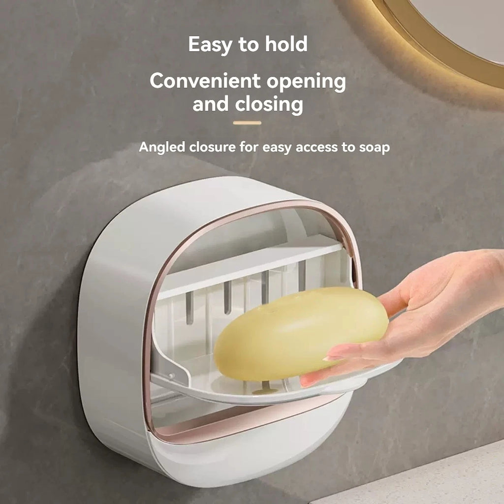 Waterproof Soap Box Hanging Bathroom Soap Holder with Drainage Storage Case