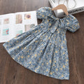 Girls Rose Pink Plaid Bow Midi Dress Princess Party Sundress