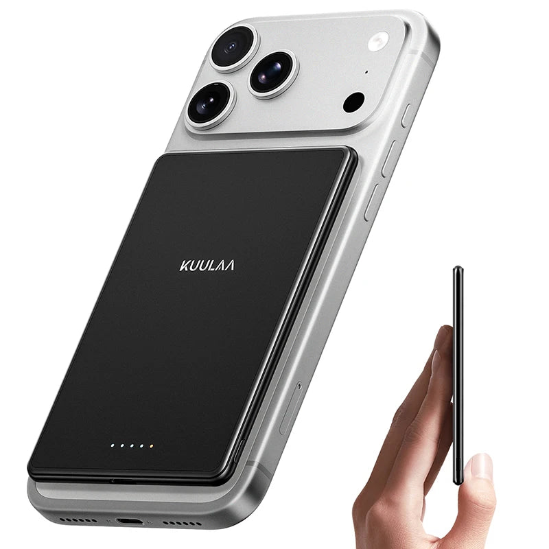 Power Bank 5000mAh Wireless Charger 20W Fast Charging Ultra Thin External Battery for iPhone 17 16 MagSafe