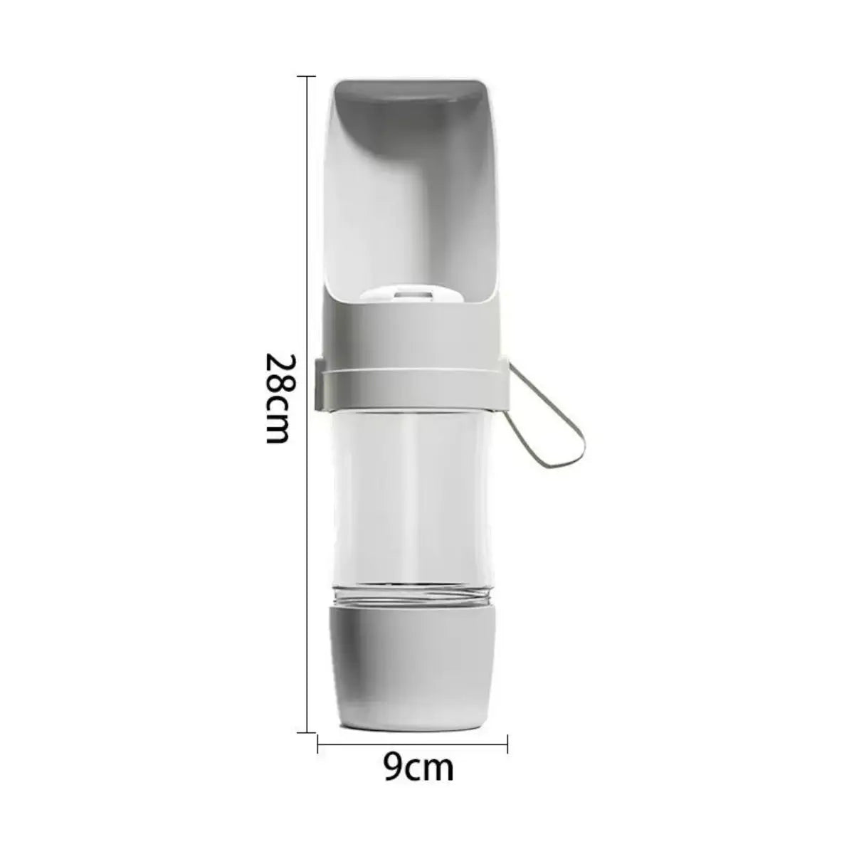 Portable Pet Water Bottle with Food Storage Dog Cat Travel Feeder Bowl