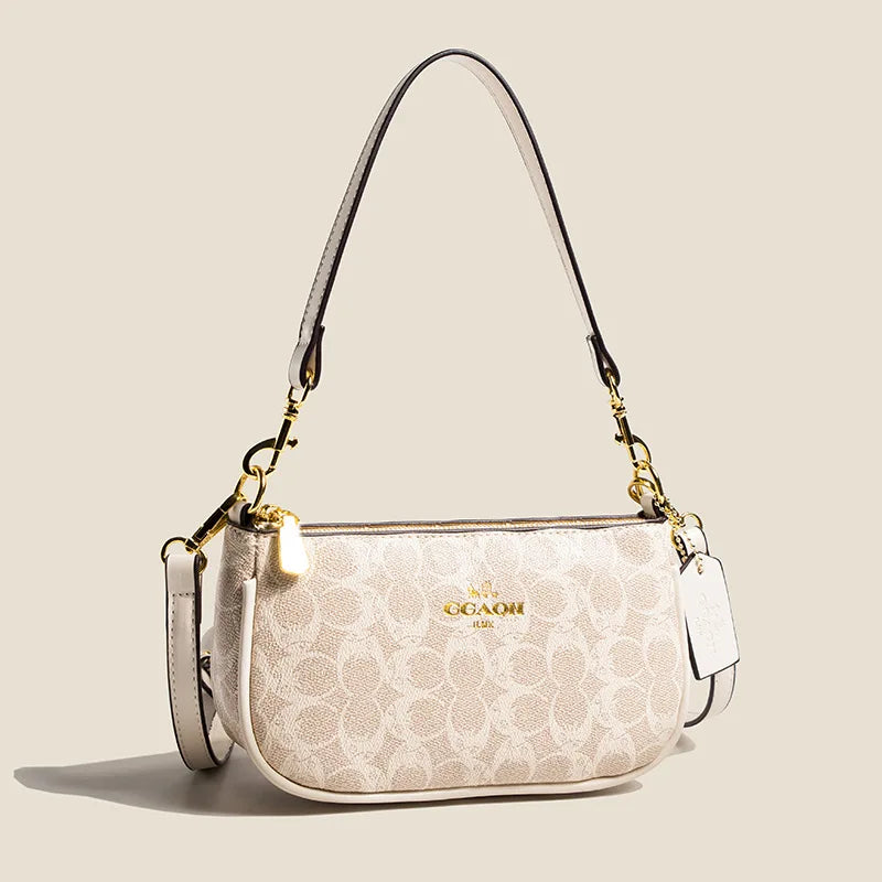 Women Vintage Leather Underarm Shoulder Bag Crossbody