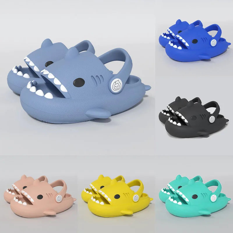 Kids Shark Summer Sandals Non Slip Soft Sole Slippers