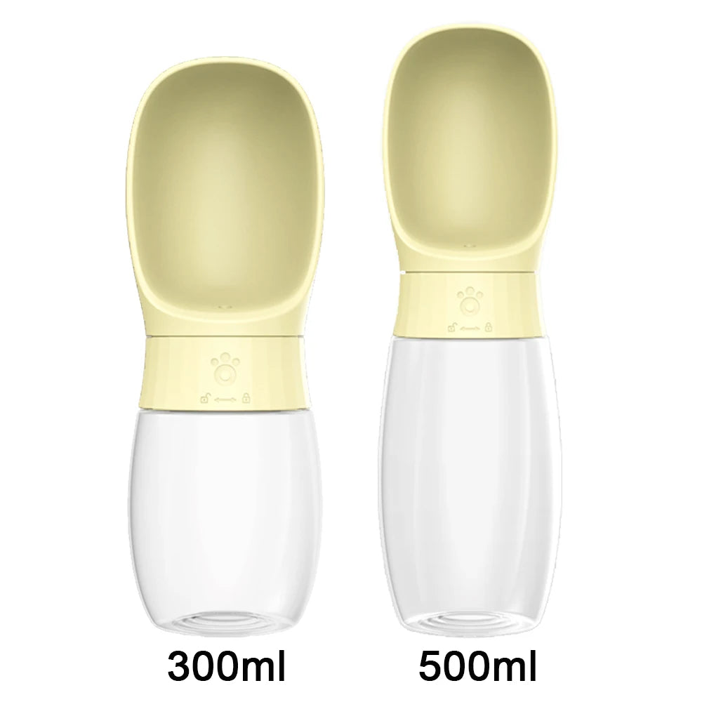 Portable Dog Water Bottle with Bowl 300/500ml Pet Travel Drinking Dispenser