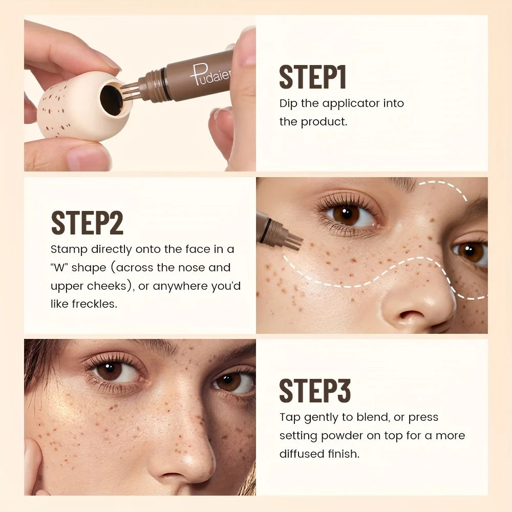 Freckle Stamp Makeup Pen – Natural Fake Freckles Waterproof Long Lasting Beauty Tool