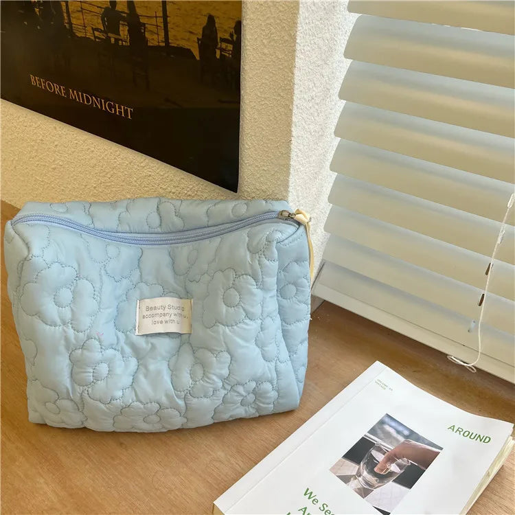 Flower Pattern Women Makeup Bag Cosmetic Organizer Zipper Travel Pouch
