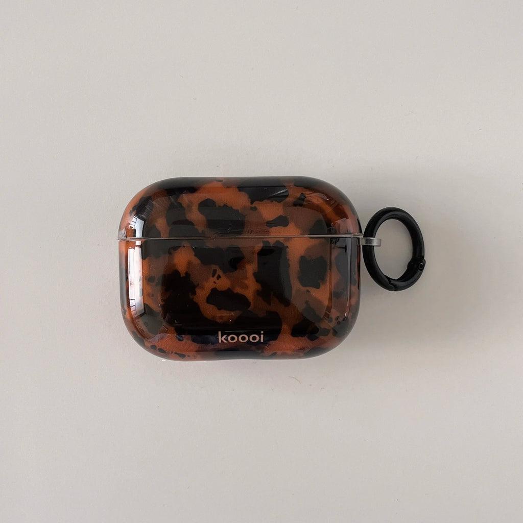 AirPods 1/2/3/4/Pro/Pro 2 Tortoiseshell Glossy Case Shockproof Protective Cover
