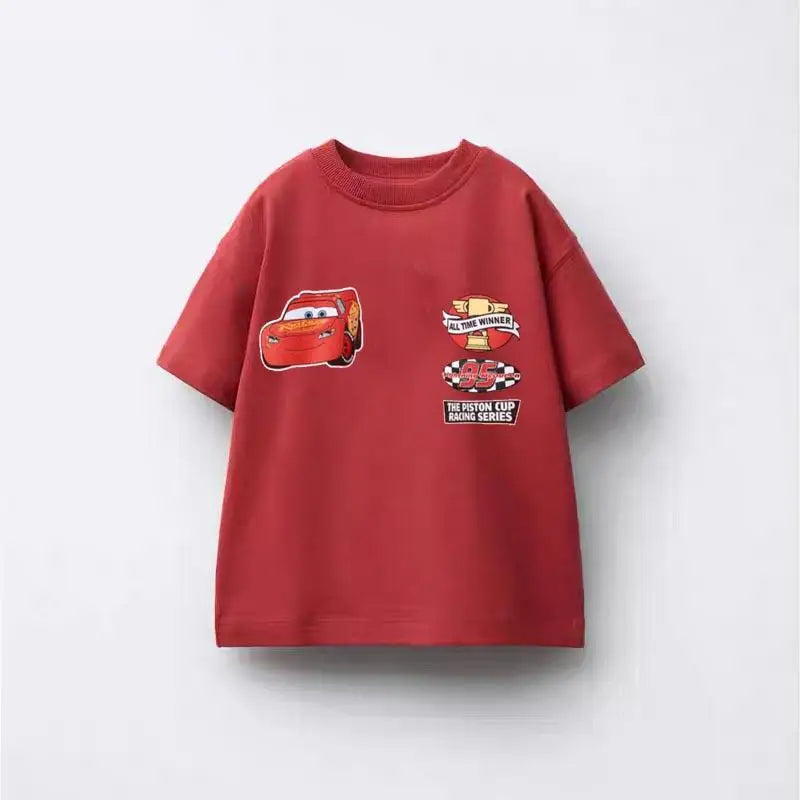 Toddler Cartoon Car T Shirt Cotton Summer Tee