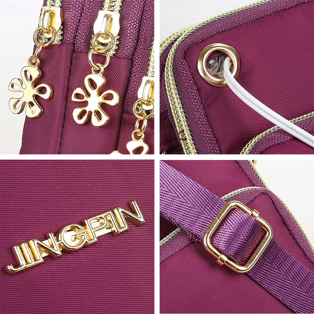 Women Crossbody Phone Bag Mini Shoulder Bag Travel Anti-Theft Small Messenger Bag Multi Pocket Mobile Pouch