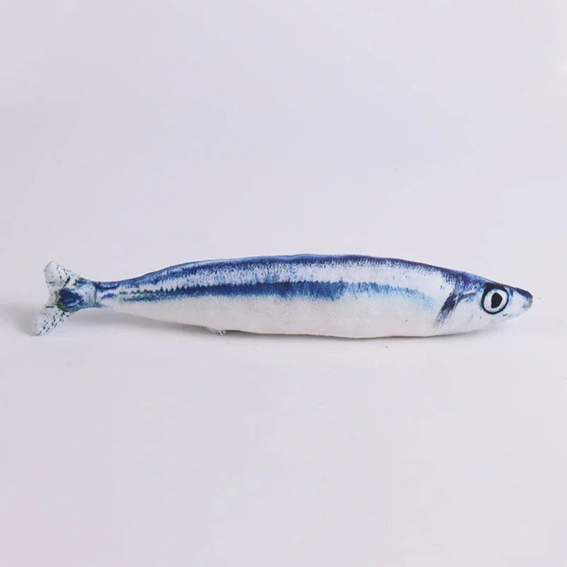 Interactive Fish Plush Cat Toy Chew Teaser Toy