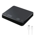Digital Coffee Scale with Timer LED USB 3kg 0.1g High Precision Multi Unit