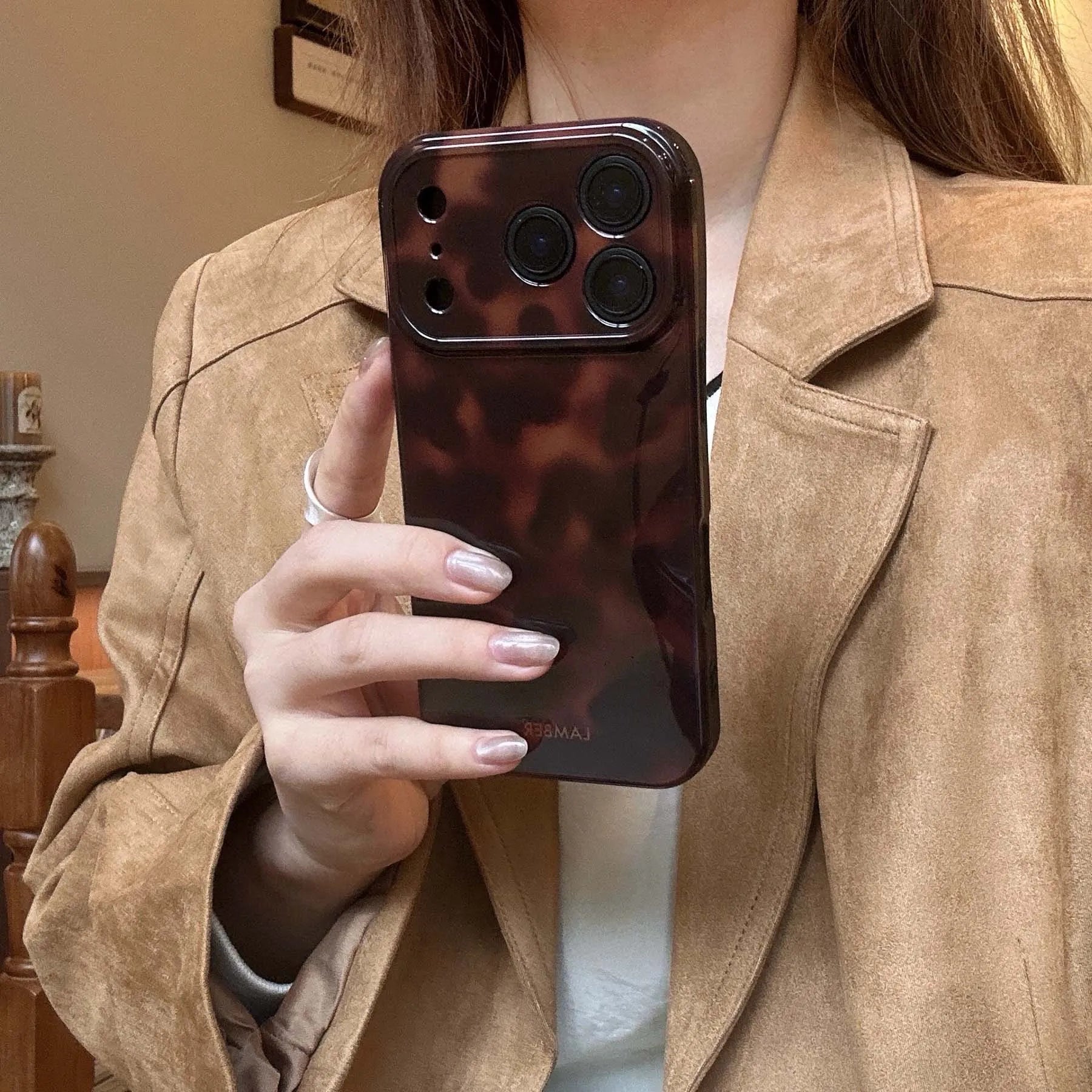 Amber Back Shockproof iPhone Case