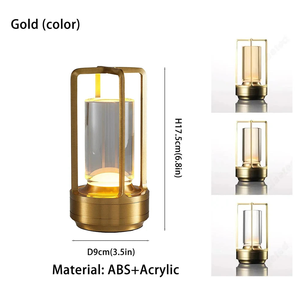 Cordless LED Table Lamp Rechargeable Outdoor Camping Night Light