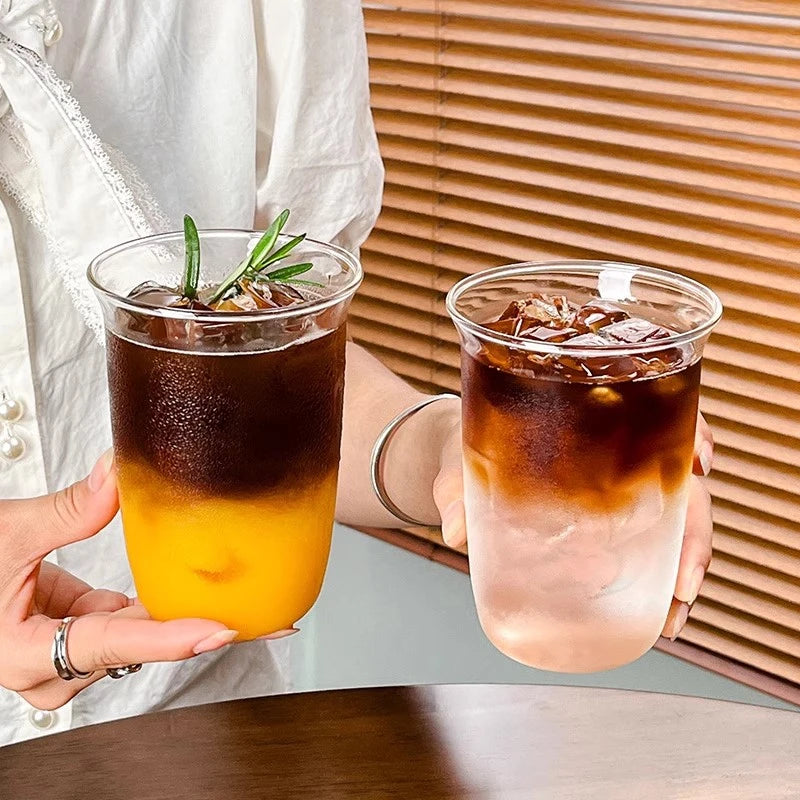 Glass Cup Transparent Mug for Coffee Milk Beer Water 1 6pcs Set