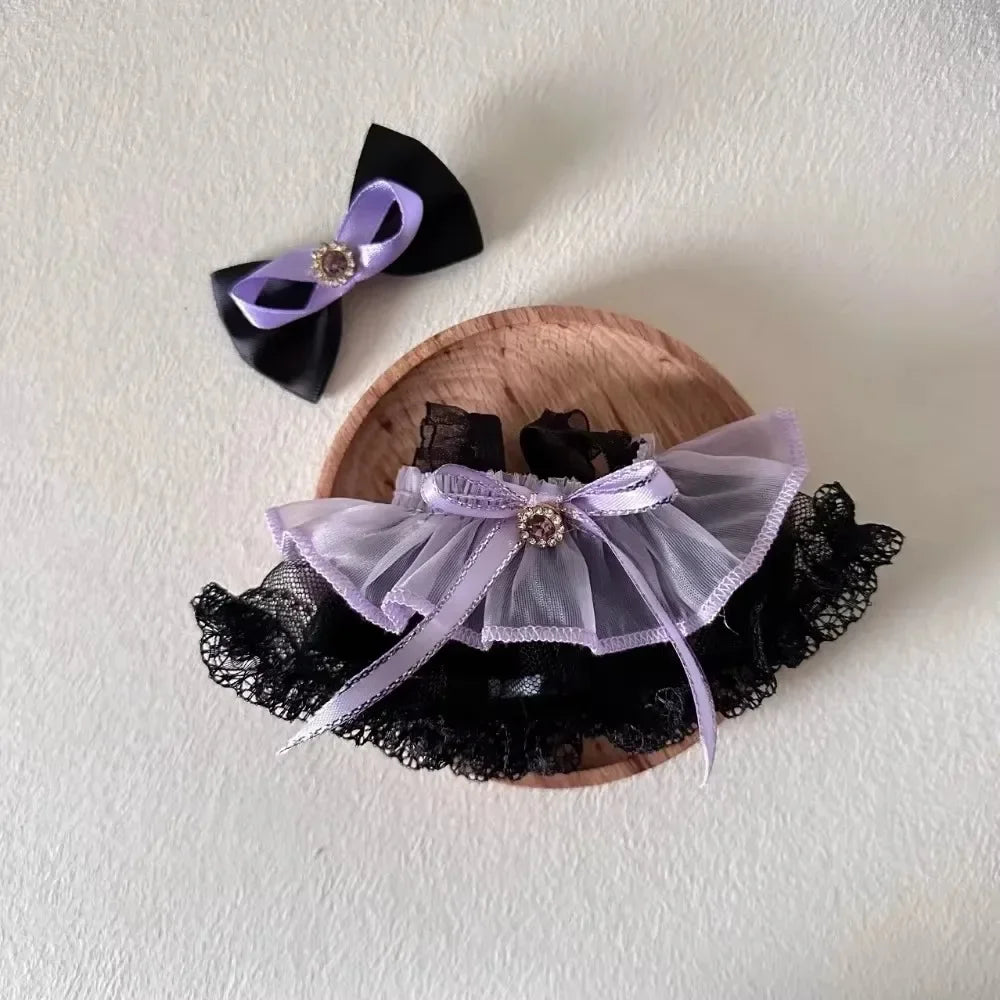 Labubu 17cm Kpop Princess Outfit Set with Pink Bow