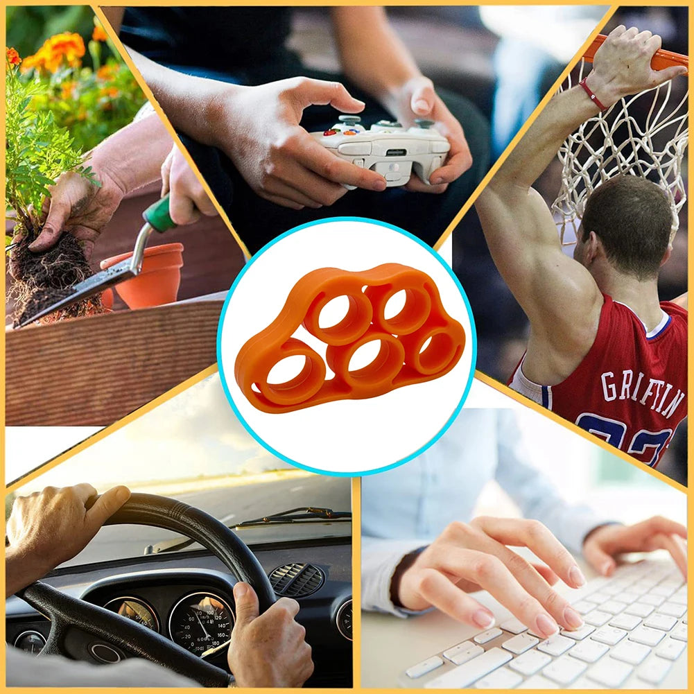 Silicone Finger Strength Grip Trainer Hand Exerciser Mini Gym Finger Workout Tool