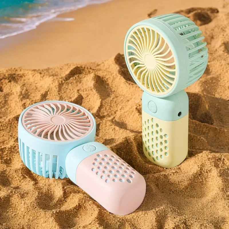 Mini USB Handheld Portable Fan Cute Cartoon Charging Fan Pocket Size