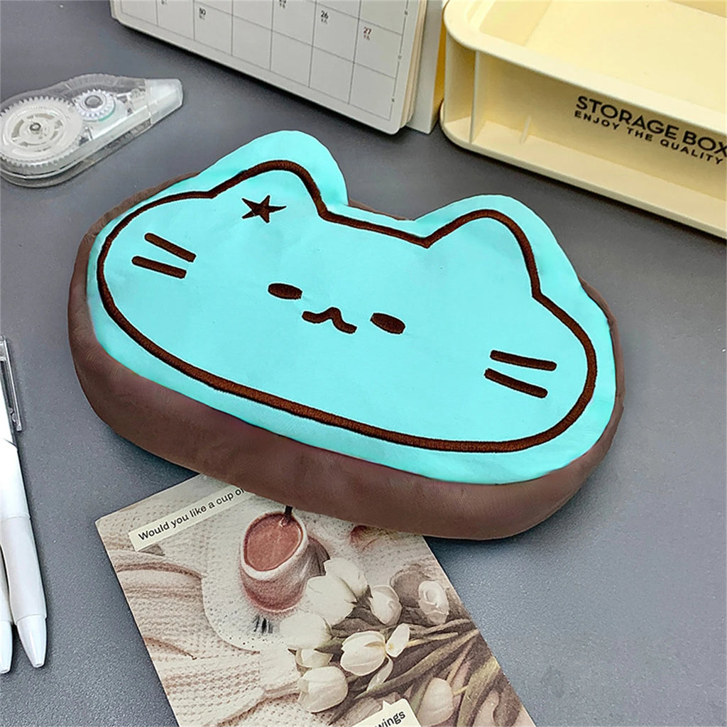 Cat Plush Pencil Case Portable Stationery Bag