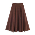 Polka Dot Midi Skirt Set for Women Bow Tie 2 Piece Outfit