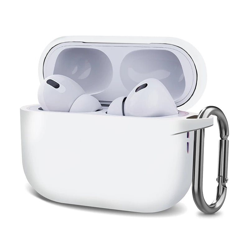 Silicone AirPods Case with Carabiner Shockproof Protective Cover for AirPods 1 2 3 Pro Pro 2