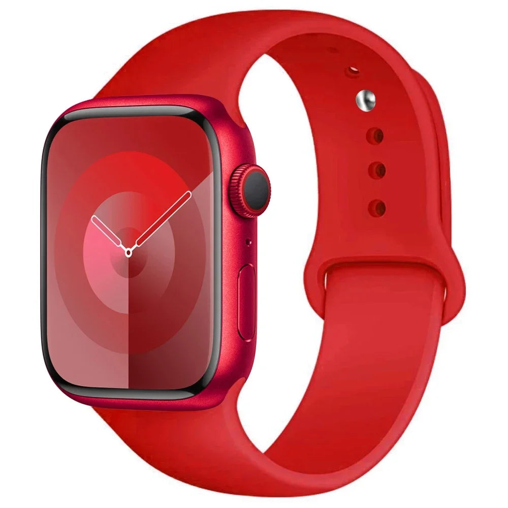 Silicone Apple Watch Band – Sport Strap Replacement for Apple Watch Series 3–9, SE & Ultra