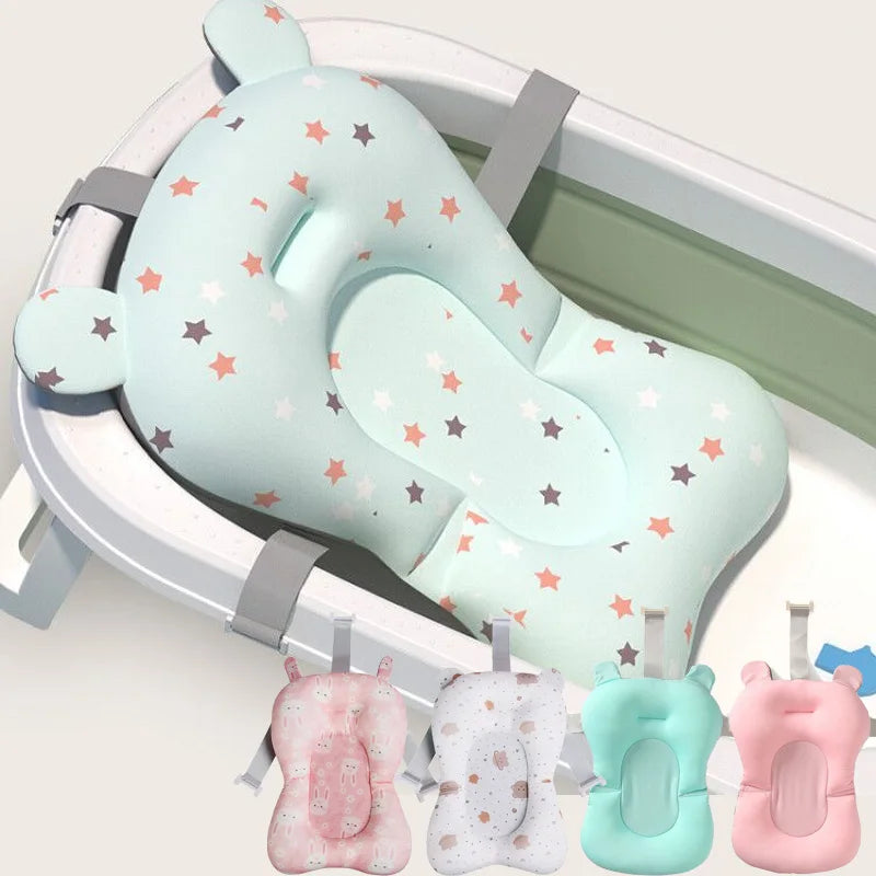 Baby Bath Support Cushion Non Slip Newborn Bathtub Pad Soft Comfort