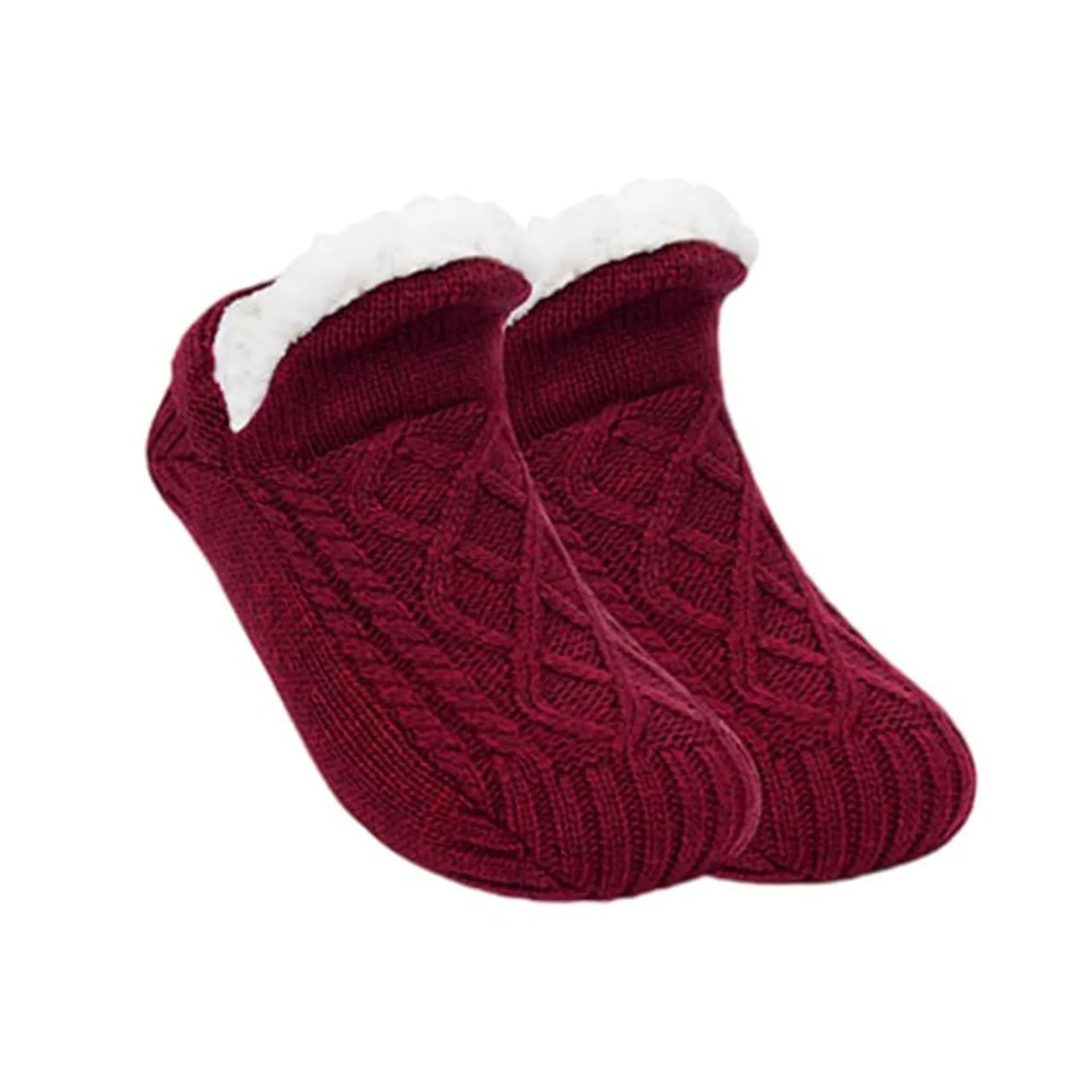 Unisex Warm Velvet Slipper Socks Non Slip Winter Home Socks
