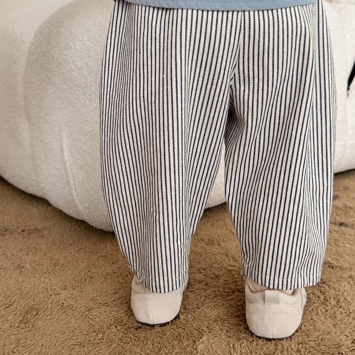 Toddler Kids Cartoon Harem Pants Cotton Striped Denim Baggy Trousers Fall 2026