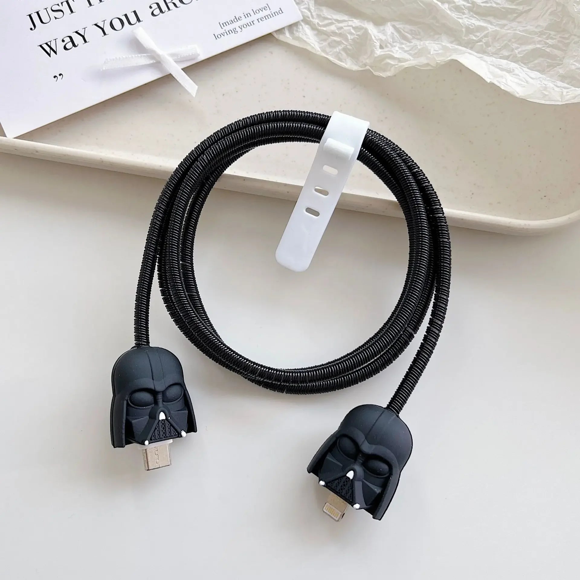 Cartoon Charger Cable Protector Stitch Data Line Winder Protective Cover