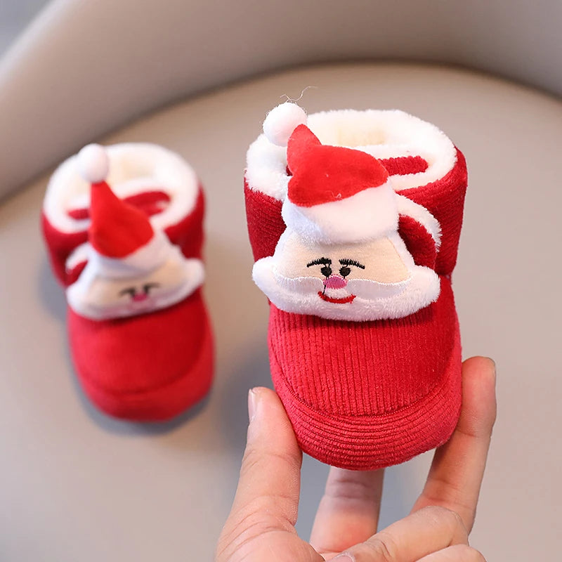 Baby Boys Girls Cute Cartoon Winter Booties Warm Non Slip First Walker Shoes