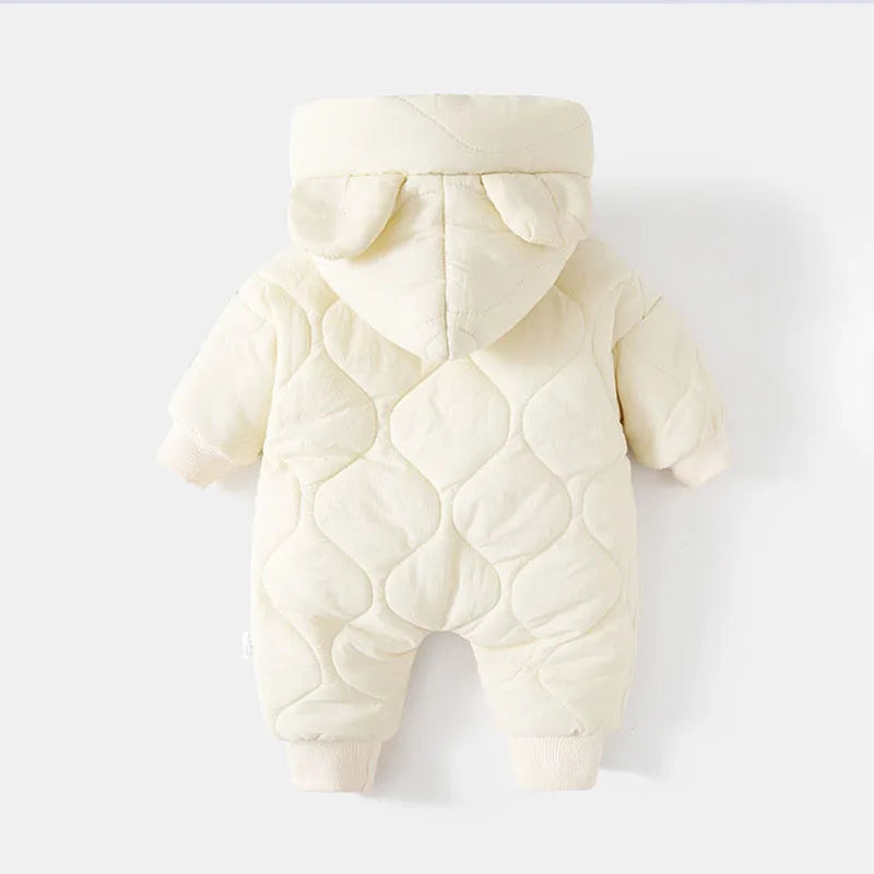 Winter Baby Bear Romper Warm Fleece Jumpsuit