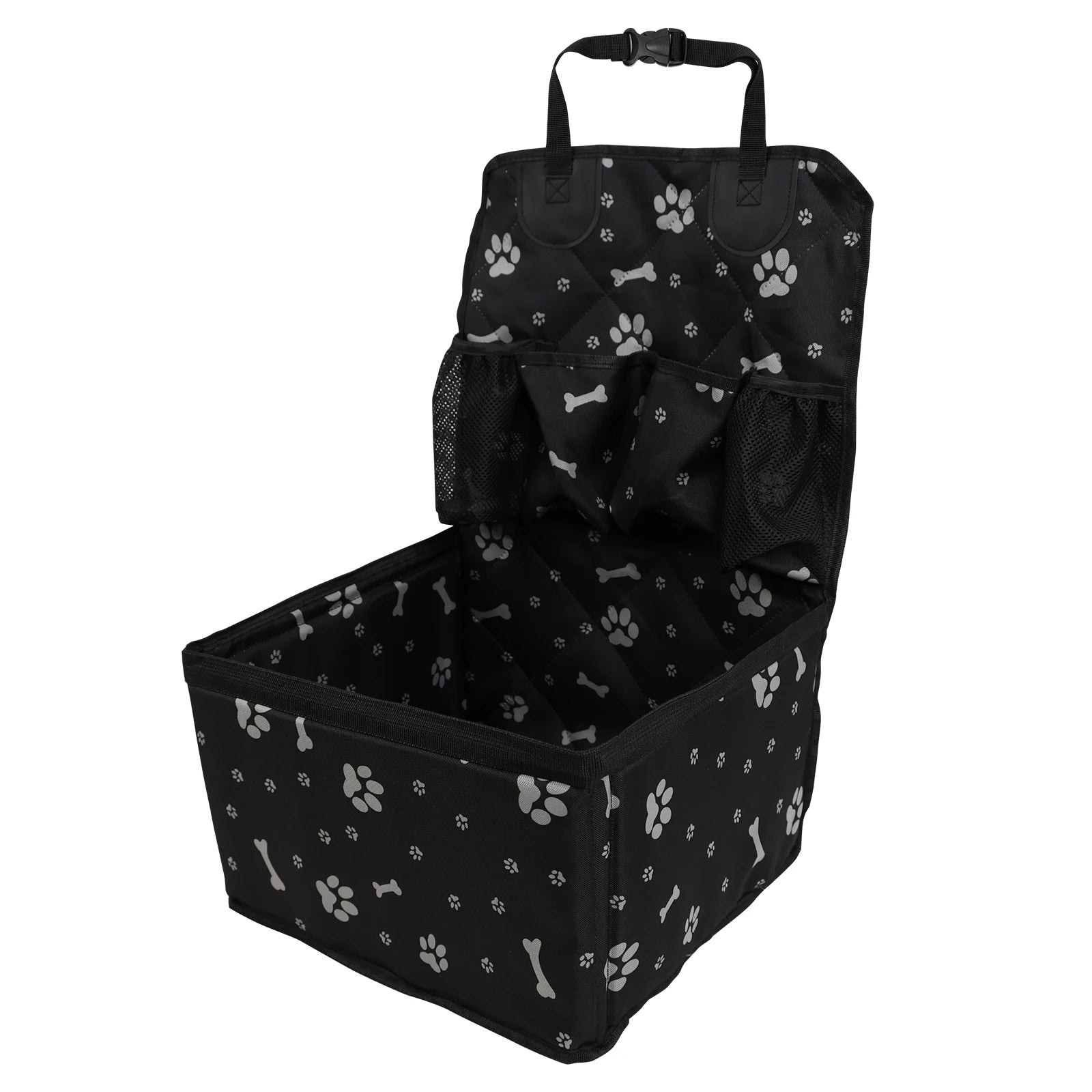 Dog Car Seat with Storage Pockets Non Slip Portable Travel Seat for Small Dogs