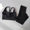 Women Seamless Yoga Set Bra Leggings High Waist Fitness Outfit Matching Gym Set